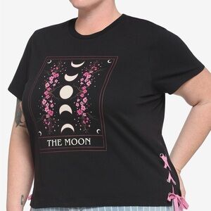 Sakura Moon Tarot card Lace up Tee